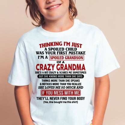 I'M A SPOILED GRANDSON OF A CRAZY GRANDMA - From Grandma - NGHL00 (SKU-GMS1-NTT00)