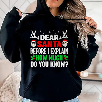 Funny Christmas Kids Adults Dear Santa I Can Explain T-Shirt - Christmas Unisex T-Shirt/Hoodie/Sweatshirt - NGHL00