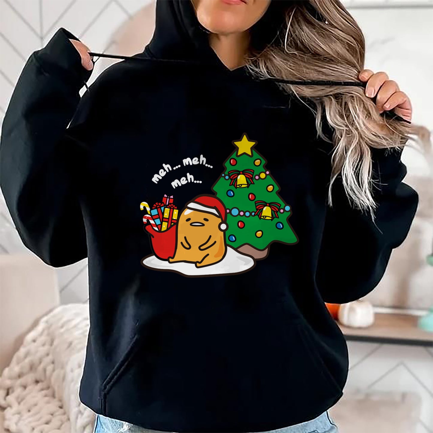 Gudetama Christmas Tree Hoodie Sweatshirt Pullover Hoodie - Christmas Unisex T-Shirt/Hoodie/Sweatshirt - NGHL00