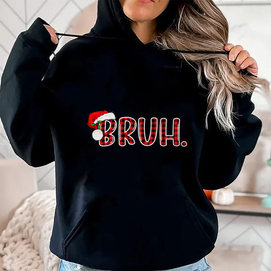 Bruh Funny Christmas Plaid Teens Boys Kids Xmas Pajamas T-Shirt - Christmas Unisex T-Shirt/Hoodie/Sweatshirt - NGHL00