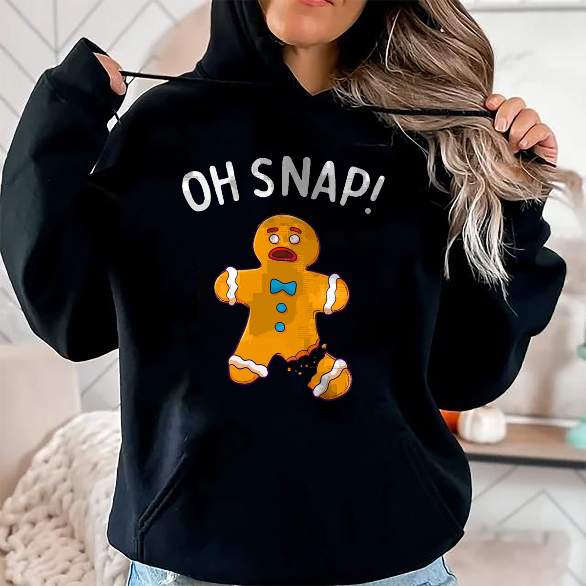 Gingerbread Man Oh Snap Christmas Funny Cookie Baking Gift Short Sleeve T-Shirt - Christmas Unisex T-Shirt/Hoodie/Sweatshirt - NGHL00 (Copy)