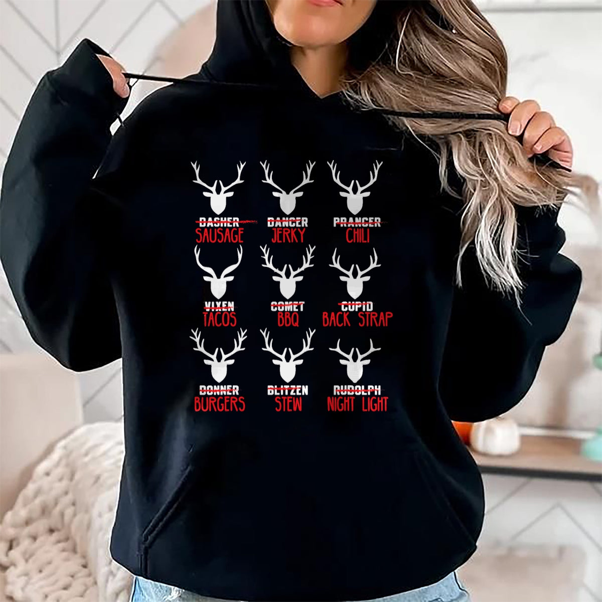 Funny Christmas Deer Hunters All of Santa's Reindeer design T-Shirt - Christmas Unisex T-Shirt/Hoodie/Sweatshirt - NGHL00