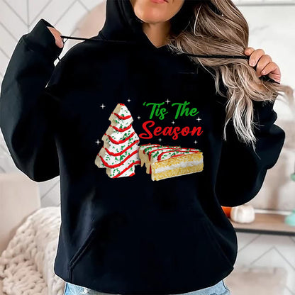 Funny Tis The Season Design Christmas Tree Cakes Debbie T-Shirt - Christmas Unisex T-Shirt/Hoodie/Sweatshirt - NGHL00