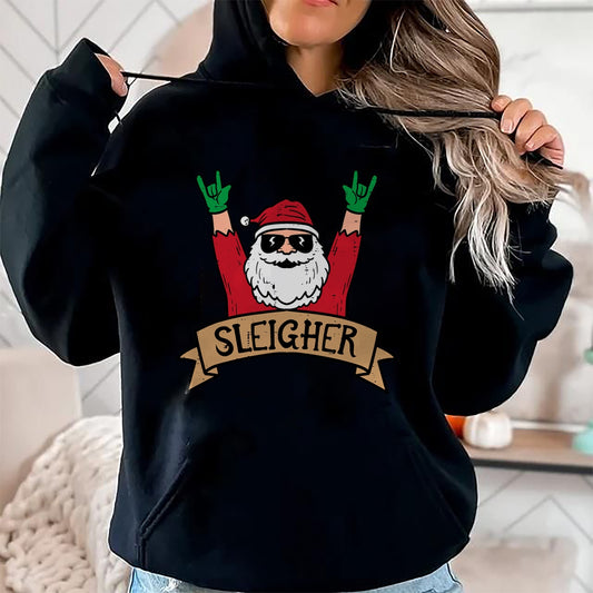Christmas Sleigher Santa Rock Xmas Rocker Men Women Kids Boy T-Shirt - Christmas Unisex T-Shirt/Hoodie/Sweatshirt - NGHL00