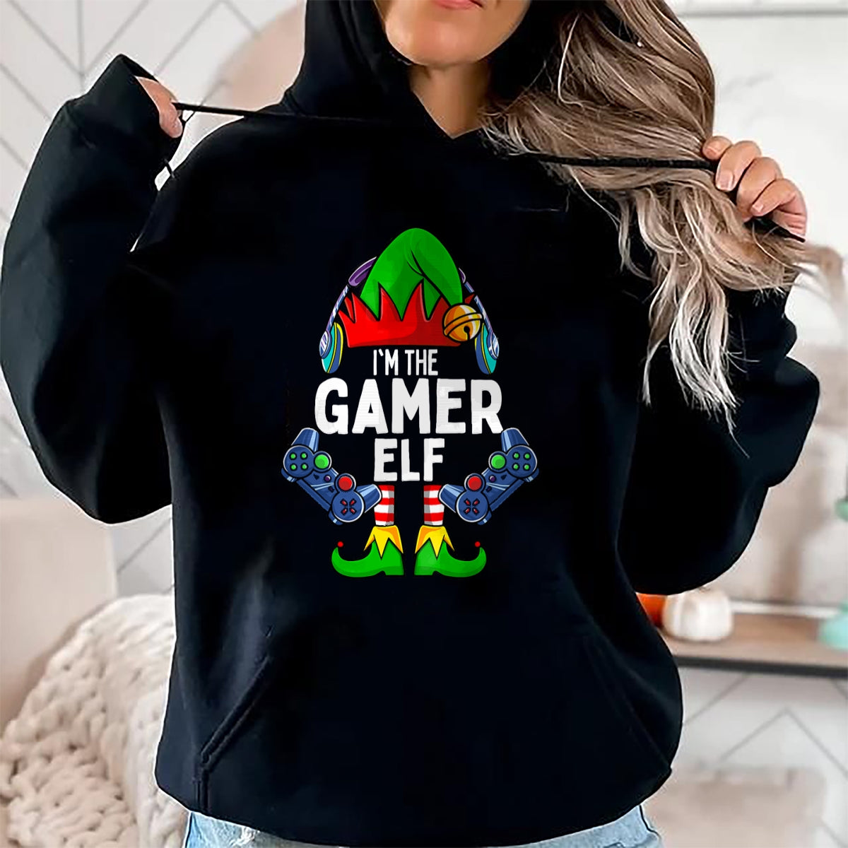 Gamer Elf Matching Family Christmas T-Shirt - Christmas Unisex T-Shirt/Hoodie/Sweatshirt - NGHL00