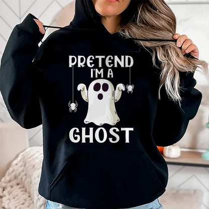 Funny Pretend I'm A Ghost Lazy Halloween Costume T-Shirt - Halloween Unisex T-Shirt/Hoodie - NGHL00