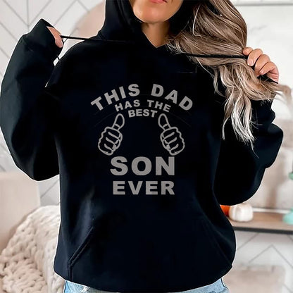This Dad Has The Best Son Ever Funny Fathers Day From Son T-Shirt - Gift From Dad Unisex T-Shirt/Hoodie - NGHL00 (SKUT-2310EMAILDS-45)