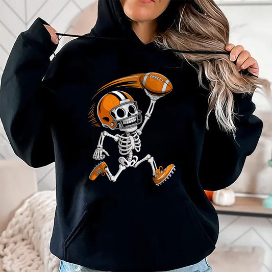 Halloween Skeleton Funny Football Shirt for Teens Boys Men T-Shirt - Halloween Unisex T-Shirt/Hoodie - NGHL00