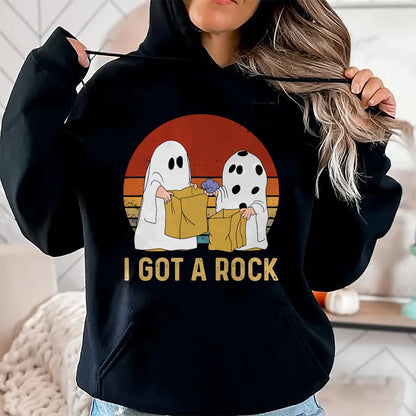 I Got A Rock Shirt Halloween Trick Or Treat Ghost T-Shirt - Halloween Unisex T-Shirt/Hoodie - NGHL00