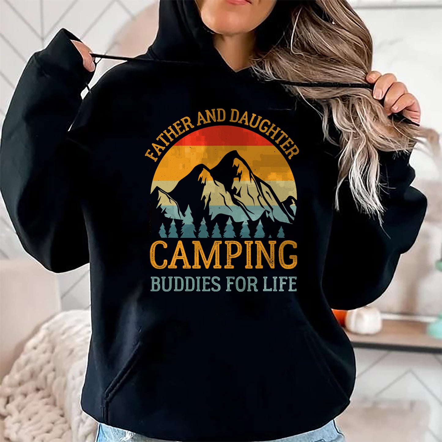 Father and Daughter Camping Buddies for Life Gift for Dad T-Shirt - Gift for Daughter from Dad - NGHL00 Hoodie (SKU-T1410DD-A03)