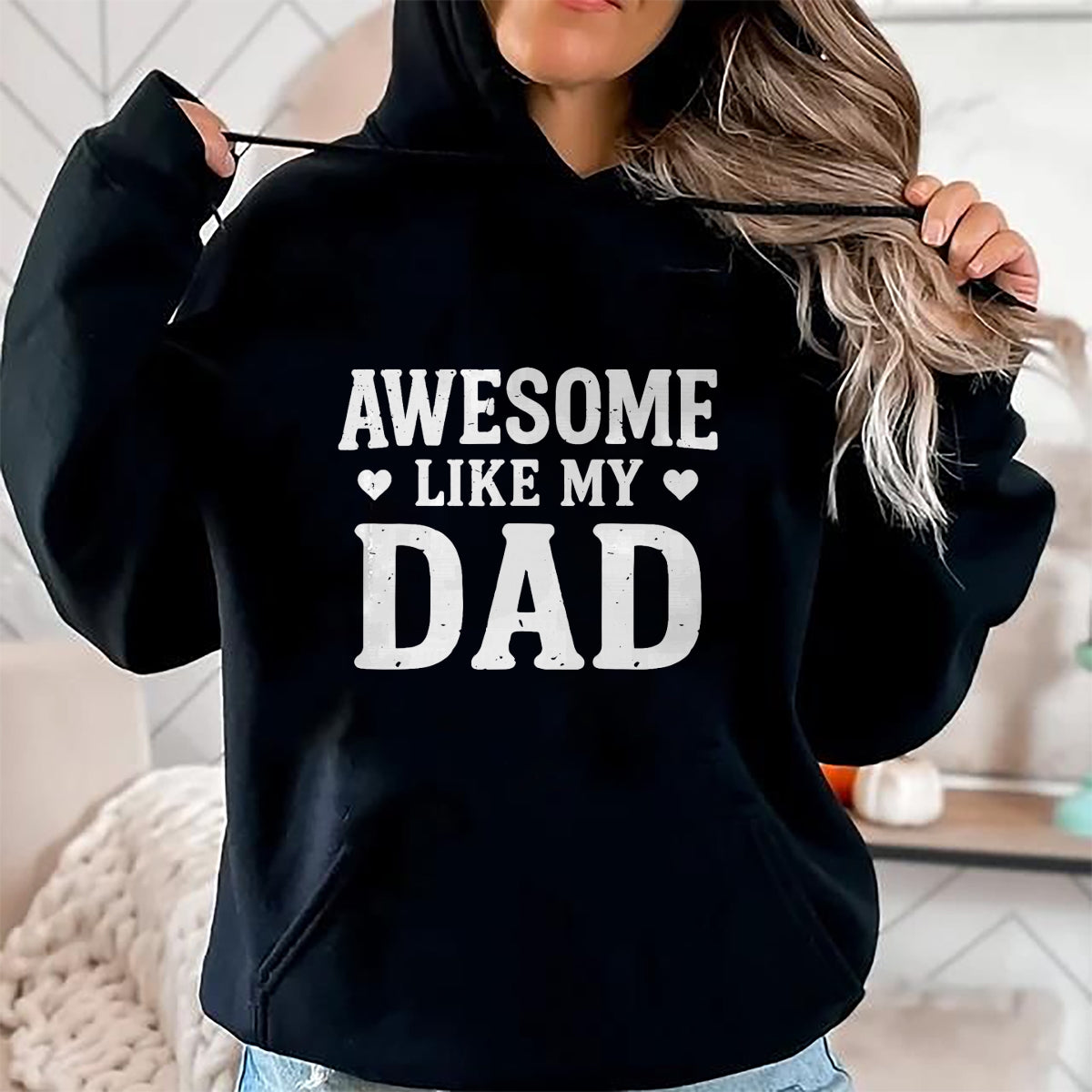 Awesome Like My Dad Shirt Kids Daughter Dad and Son Matching T-Shirt - Gift From Dad Unisex T-Shirt/Hoodie - NGHL00 (SKUT-2310EMAILDS-02)