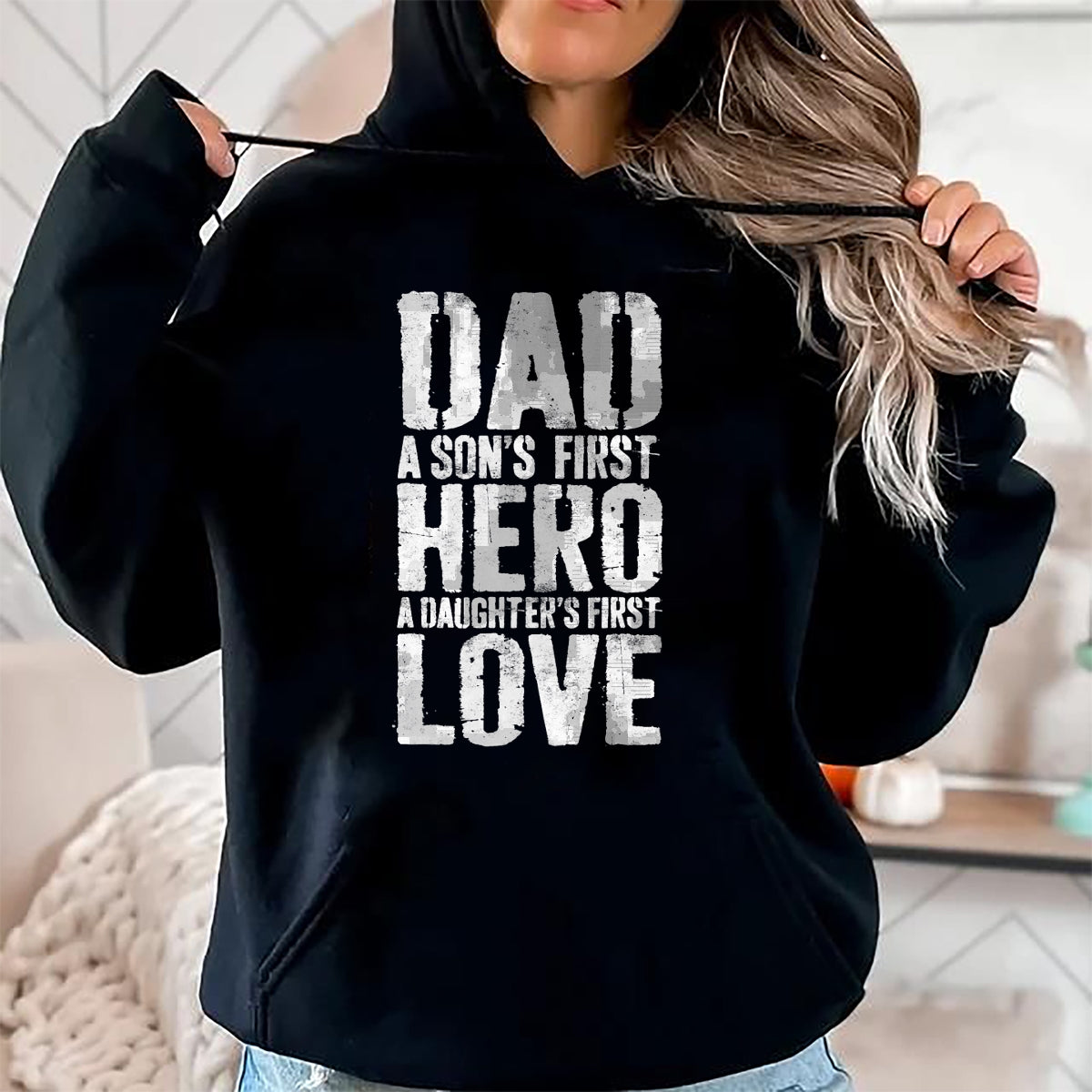 Dad A Sons First Hero A Daughters First Love Shirt Men Daddy T-Shirt - Gift From Dad Unisex T-Shirt/Hoodie - NGHL00 (SKUT-2310EMAILDS-07)