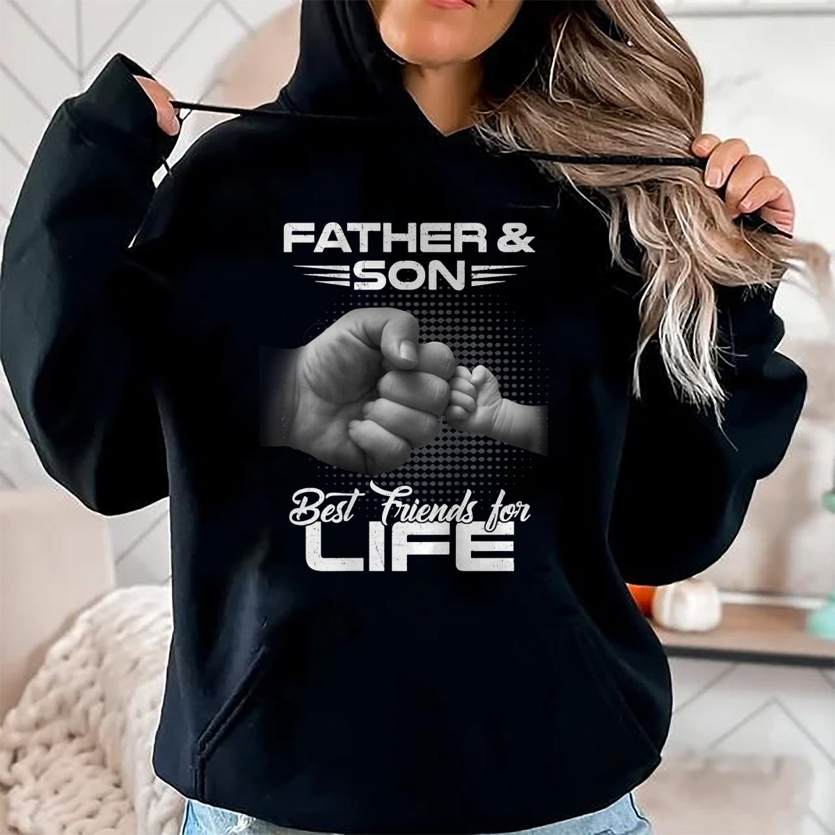 Father & Son Best Friends For Life Matching Father's Day T-Shirt - Gift From Dad Unisex T-Shirt/Hoodie - NGHL00 (SKUT-2310EMAILDS-19)