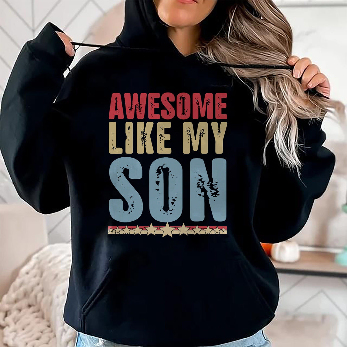 Awesome Like My Son Gifts Men Funny Fathers Day Dad T-Shirt - Gift From Dad Unisex T-Shirt/Hoodie - NGHL00 (SKUT-2310EMAILDS-05)
