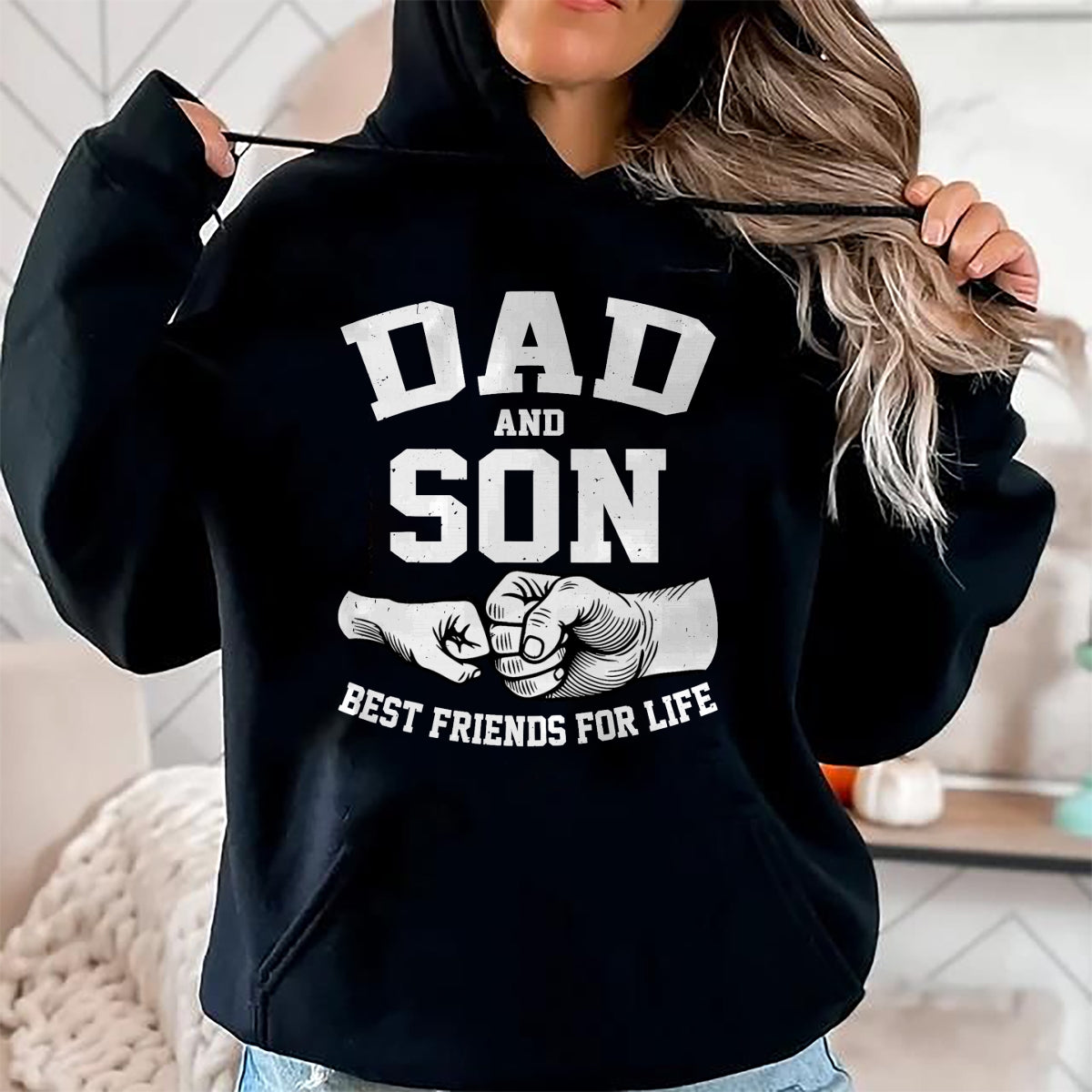 Dad and Son Best Friends for Life Fathers Day Dad and Son T-Shirt - Gift From Dad Unisex T-Shirt/Hoodie - NGHL00 (SKUT-2310EMAILDS-08)