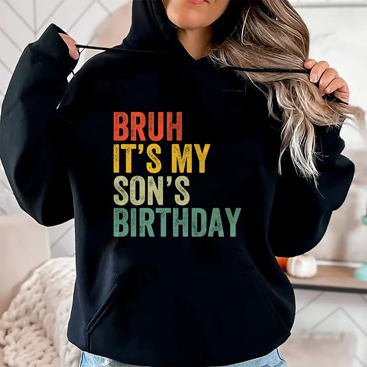 Bruh It's My Son's Birthday Funny Birthday Father Dad T-Shirt - Gift From Dad Unisex T-Shirt/Hoodie - NGHL00 (SKUT-2310EMAILDS-06)