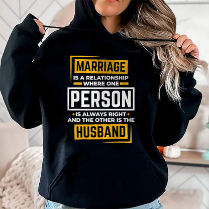 Funny Husband Wife Marriage is A Relationship for Men Women T-Shirt - Gift For Wife From Husband  Unisex T-Shirt/Hoodie - NGHL00 (SKUT-2310EMAILWIFE-04)