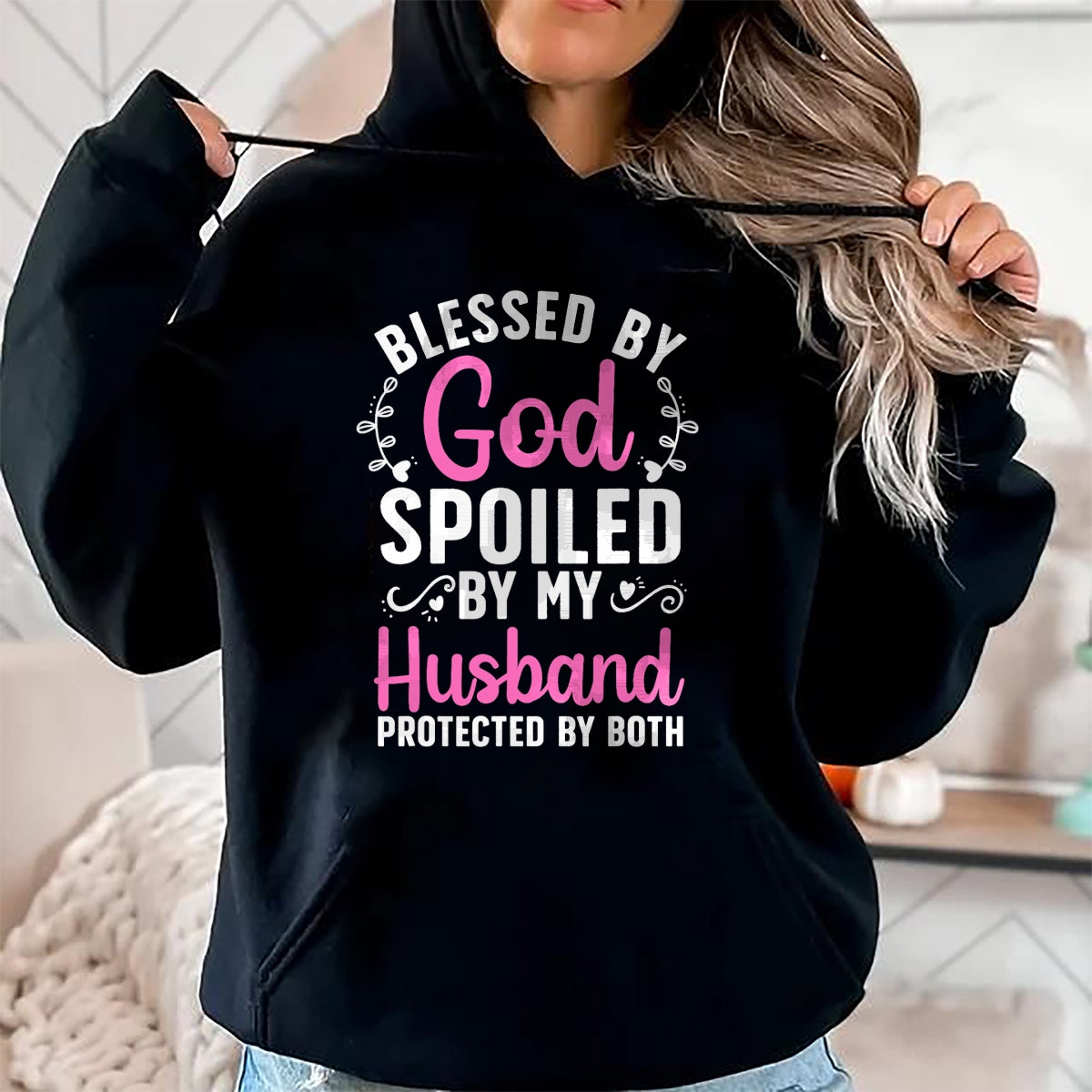 Funny Spoiled Wife Art For Women Girls Husband Spoiled Wife T-Shirt - Gift For Wife From Husband  Unisex T-Shirt/Hoodie - NGHL00 (SKUT-2310EMAILWIFE-07)