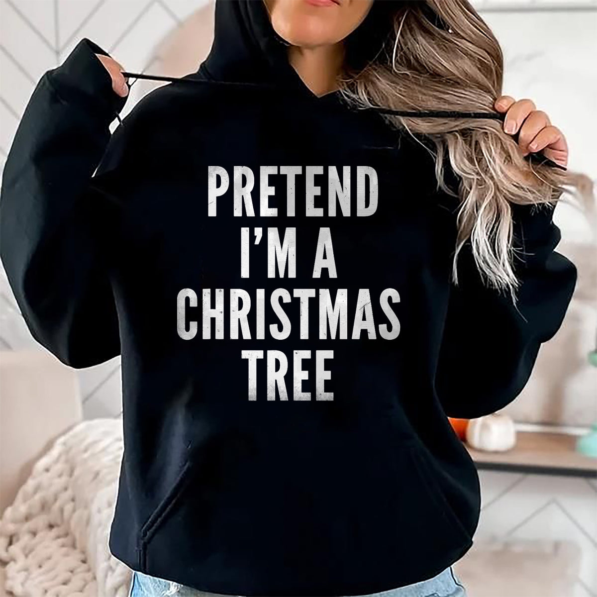 Funny Pretend Im A Christmas Tree Adult Christmas Costume T-Shirt - Christmas Unisex T-Shirt/Hoodie/Sweatshirt - NGHL00