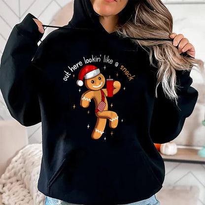 Out Here Looking Like A Snack Funny BouJee Xmas Gingerbread T-Shirt - Christmas Unisex T-Shirt/Hoodie/Sweatshirt - NGHL00