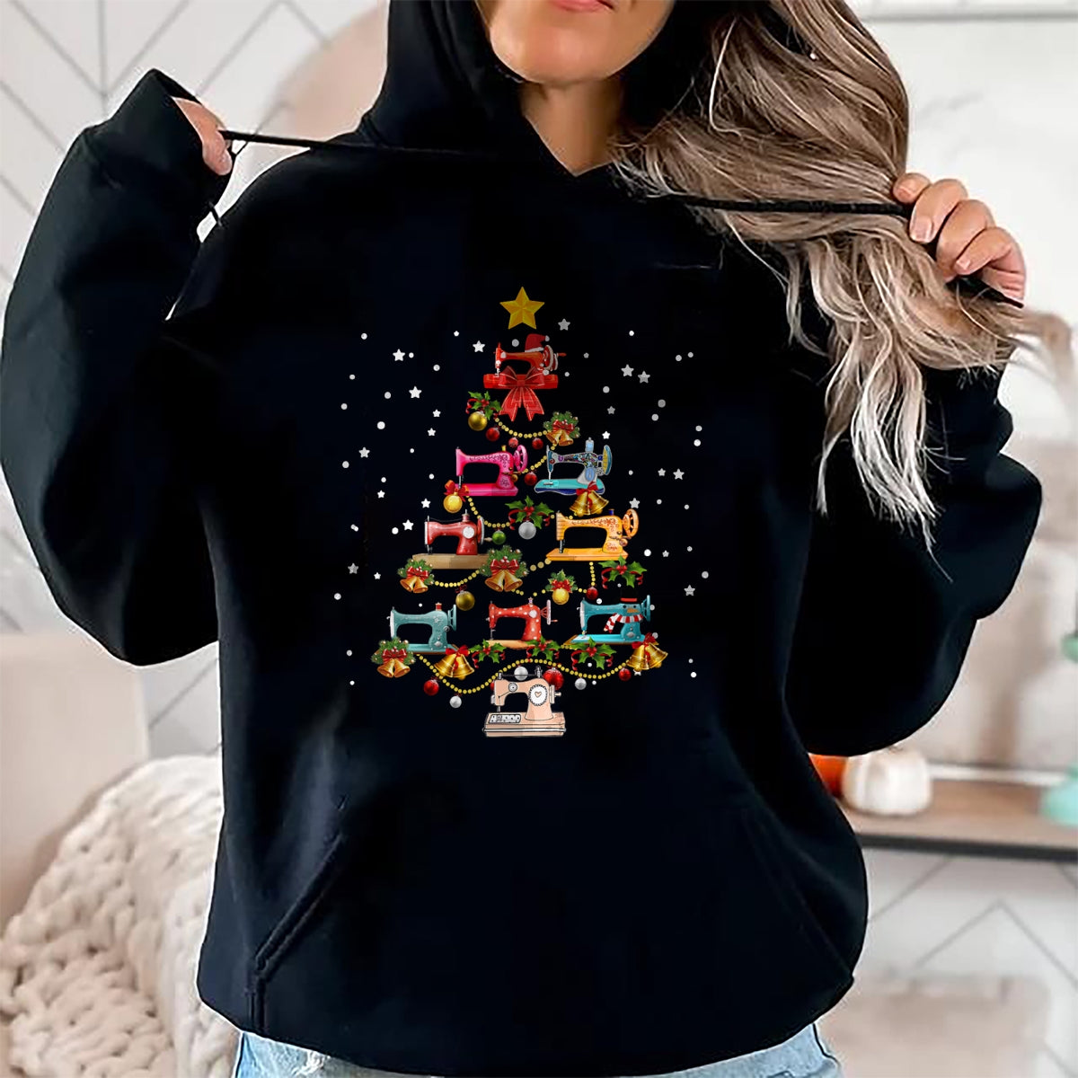 Funny Sewing Machine Christmas Tree Christmas Ornament Women T-Shirt - Christmas Unisex T-Shirt/Hoodie/Sweatshirt - NGHL00