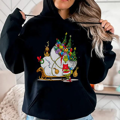 Dr. Seuss Grinch Sleigh T-Shirt - Christmas Unisex T-Shirt/Hoodie/Sweatshirt - NGHL00