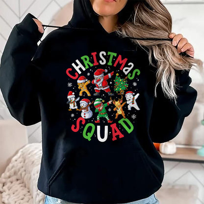 Christmas Squad Santa Dabbing Elf Family Matching Pajamas T-Shirt - Christmas Unisex T-Shirt/Hoodie/Sweatshirt - NGHL00