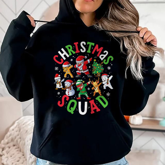 Christmas Squad Santa Dabbing Elf Family Matching Pajamas T-Shirt - Christmas Unisex T-Shirt/Hoodie/Sweatshirt - NGHL00
