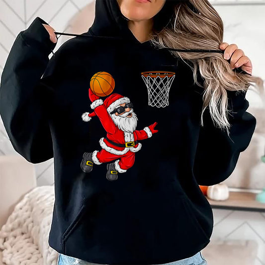 Christmas Santa Claus Dunking A Basketball Boys Kids Xmas T-Shirt - Christmas Unisex T-Shirt/Hoodie/Sweatshirt - NGHL00