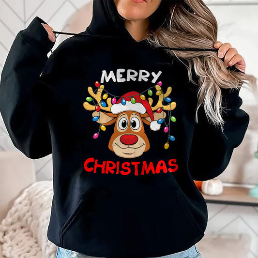 Merry Christmas Reindeer Xmas Family Men Women T-Shirt - Christmas Unisex T-Shirt/Hoodie/Sweatshirt - NGHL00