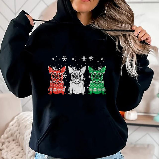 Christmas French Bulldogs Xmas Frenchie Dog Men Women Kids T-Shirt - Christmas Unisex T-Shirt/Hoodie/Sweatshirt - NGHL00