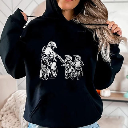 Dirt Bike Motorcycle Motocross Father Biker Son Sons Dad T-Shirt - Gift From Dad Unisex T-Shirt/Hoodie - NGHL00 (SKUT-2310EMAILDS-18)