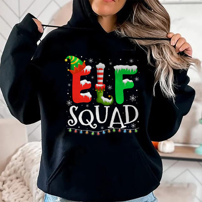 Elf Family Christmas Matching Pajamas Xmas Elf Squad T-Shirt - Christmas Unisex T-Shirt/Hoodie/Sweatshirt - NGHL00