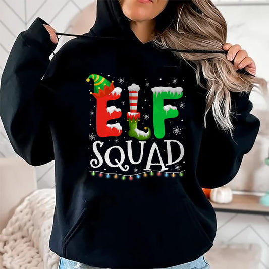 Elf Family Christmas Matching Pajamas Xmas Elf Squad T-Shirt - Christmas Unisex T-Shirt/Hoodie/Sweatshirt - NGHL00