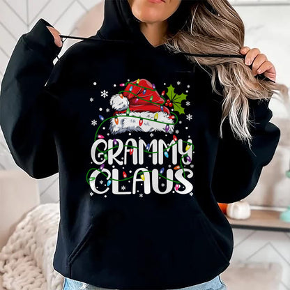 Grammy Claus Shirt Christmas Lights Pajama Family Matching Long Sleeve T-Shirt - Christmas Unisex T-Shirt/Hoodie/Sweatshirt - NGHL00
