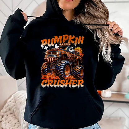 Pumpkin Crusher Monster Truck Ghosts Halloween for Boys T-Shirt - Halloween Unisex T-Shirt/Hoodie - NGHL00