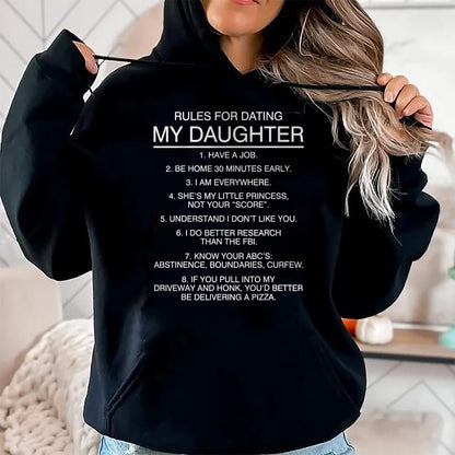 Rules for dating my daughter T Shirt T-Shirt - Gift for Daughter from Dad - NGHL00 Hoodie (SKU-T1410DD-B02)