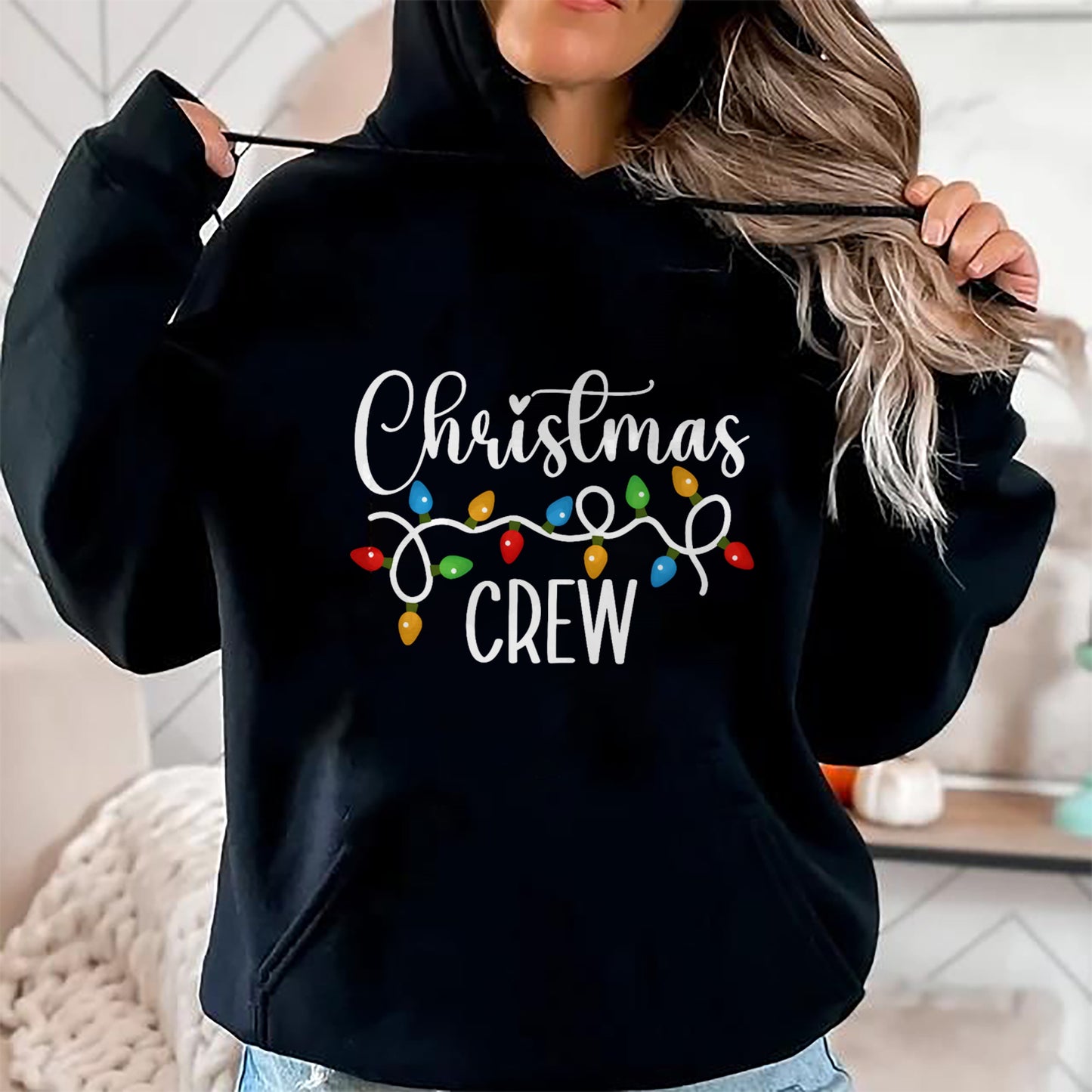 Christmas Crew Xmas Lights Family Matching Pajamas Holiday T-Shirt - Christmas Unisex T-Shirt/Hoodie/Sweatshirt - NGHL00