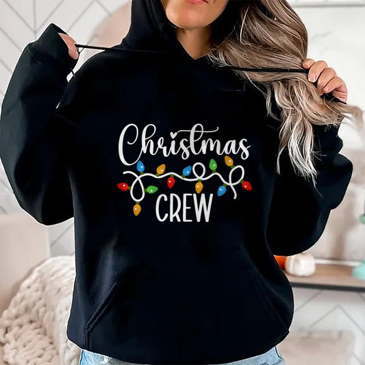 Christmas Crew Xmas Lights Family Matching Pajamas Holiday T-Shirt - Christmas Unisex T-Shirt/Hoodie/Sweatshirt - NGHL00