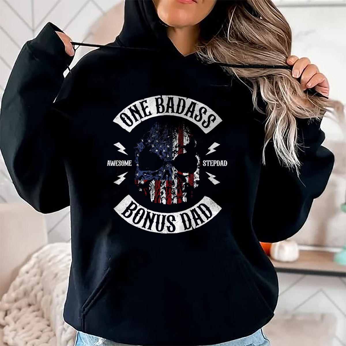 One Badass Bonus Stepdad Birthday Step Dad Fathers Day Gift T-Shirt - Gift From Dad Unisex T-Shirt/Hoodie - NGHL00 (SKUT-2310EMAILDS-41)