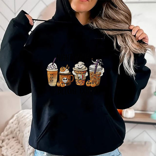 Nightmare Before Coffee Pumpkin Spice Halloween Costume T-Shirt - Christmas Unisex T-Shirt/Hoodie/Sweatshirt - NGHL00