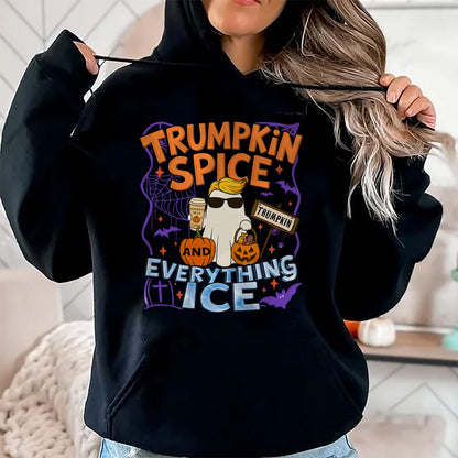 Halloween Trumpkin Spice and Everything Ice Pumpkin Spice T-Shirt - Halloween Unisex T-Shirt/Hoodie - NGHL00