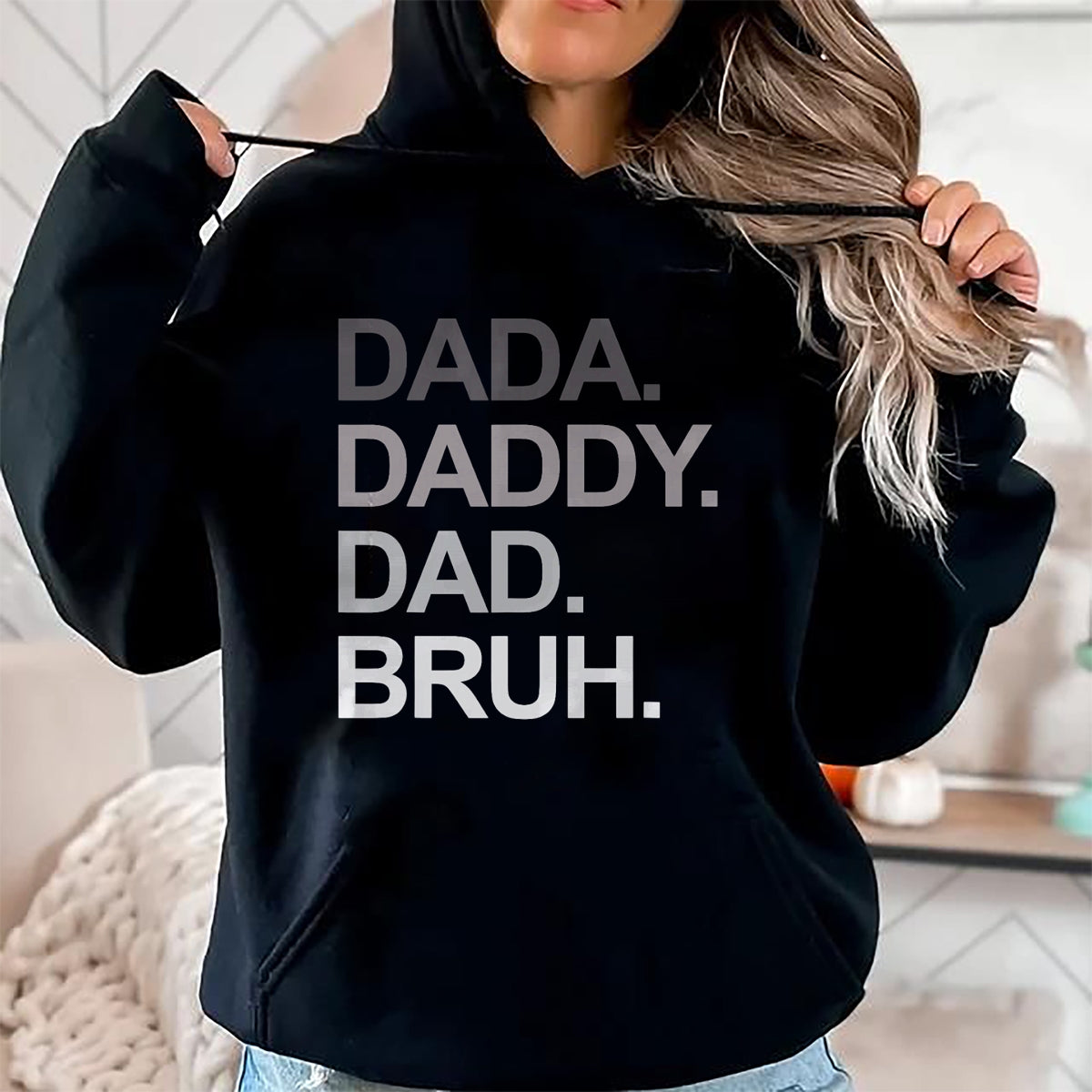 Dada Daddy Dad Bruh Funny Husband Dad Father's Day Mens T-Shirt - Gift From Dad Unisex T-Shirt/Hoodie - NGHL00 (SKUT-2310EMAILDS-13)