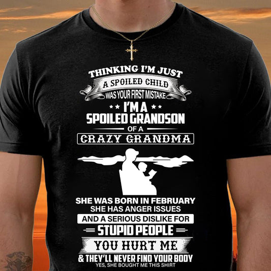 Spoiled by Grandma Shirt February Edition – From Grandma to Grandson NGHL02 (SKU-GMS2-02)