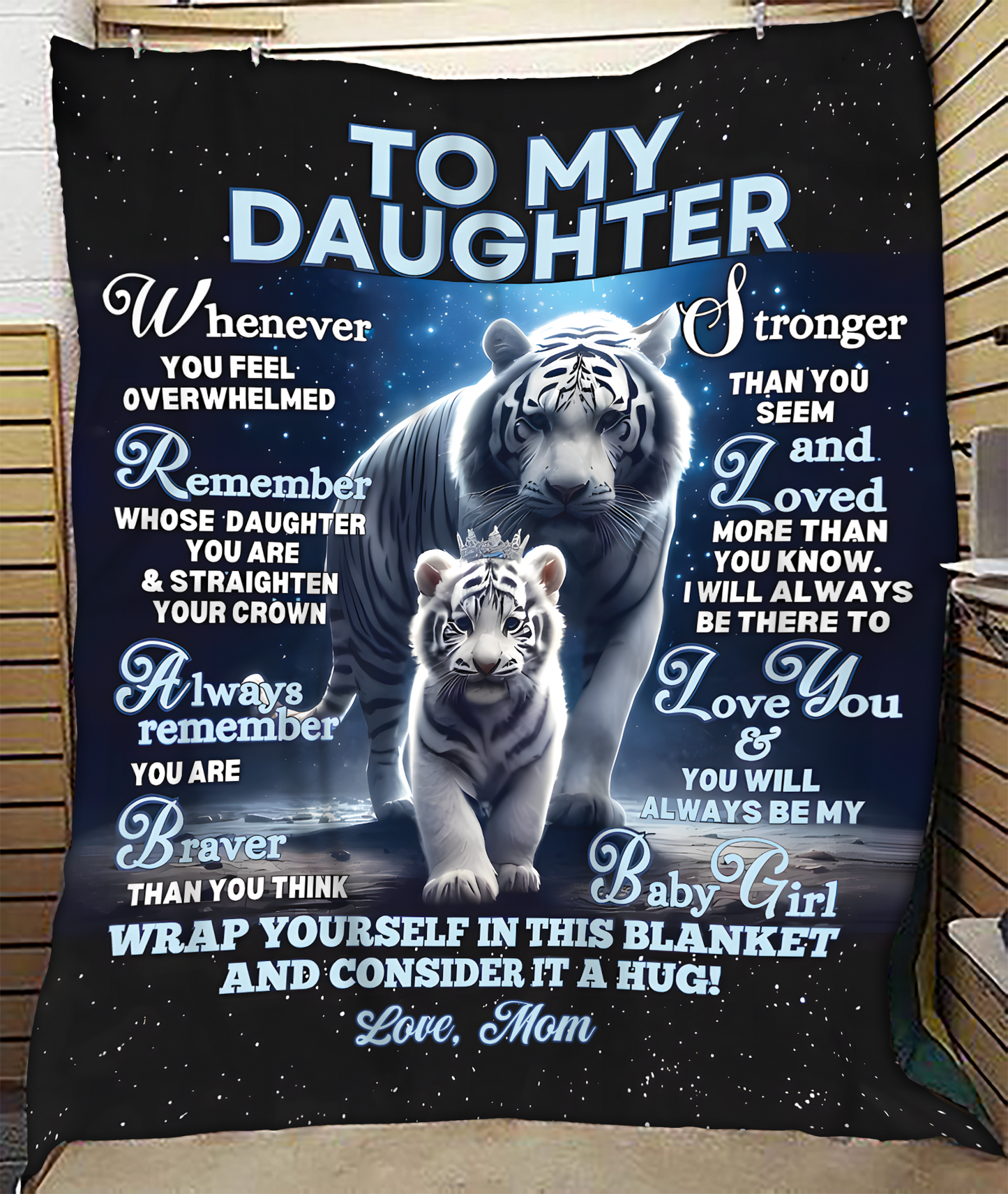 BLANKET FOR DAUGHTER – COMFORT & WARMTH GIFT FROM MOM Sherpa Fleece Quilt Blanket NGHL00 (SKUB12-153)