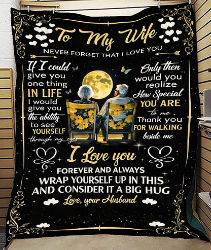To My Wife Blanket – Wrapped In Love From Husband (SKU26B-01275)
