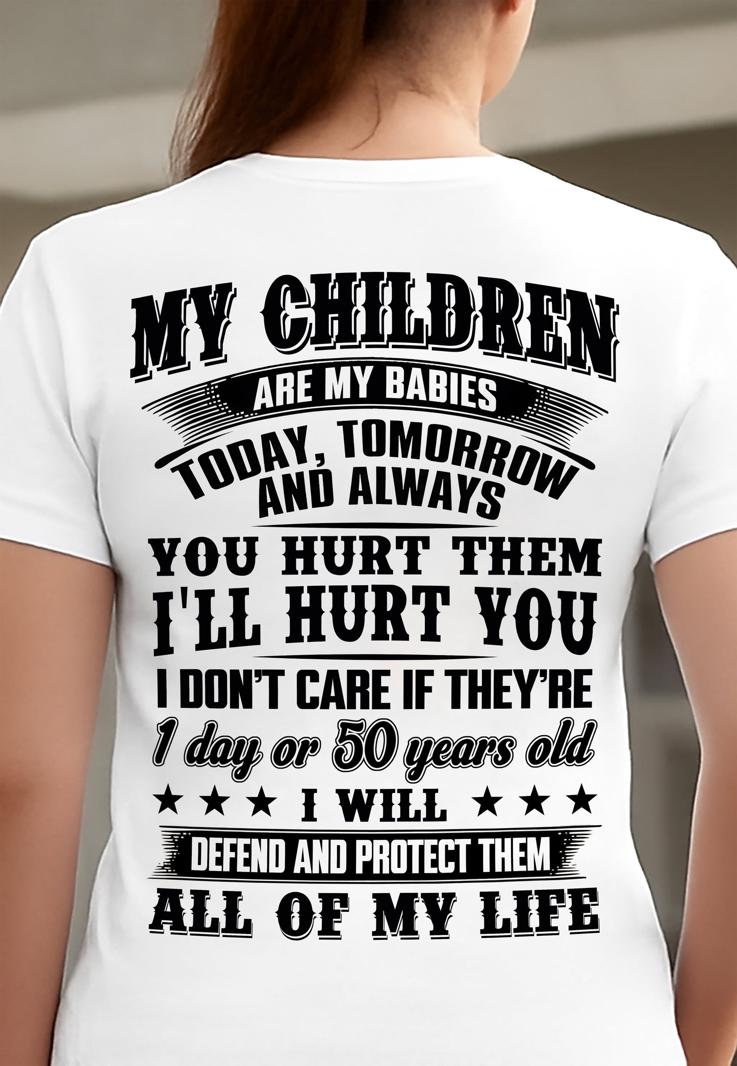 MY CHILDREN ARE MY BABY - T-SHIRT FOR MOM - NGHL00 (SKU12-274)