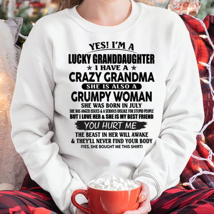 JULY - LUCKY GRANDDAUGHTER OF CRAZY GRANDMA - PERFECT GIFT FROM GRANDMA - NGHL07 (SKU12-146-07)