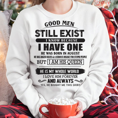 August - Good Men Still Exist - Perfect Gift For Girlfriend, Wife From Husband - NGHL08 (SKU07-166-08)