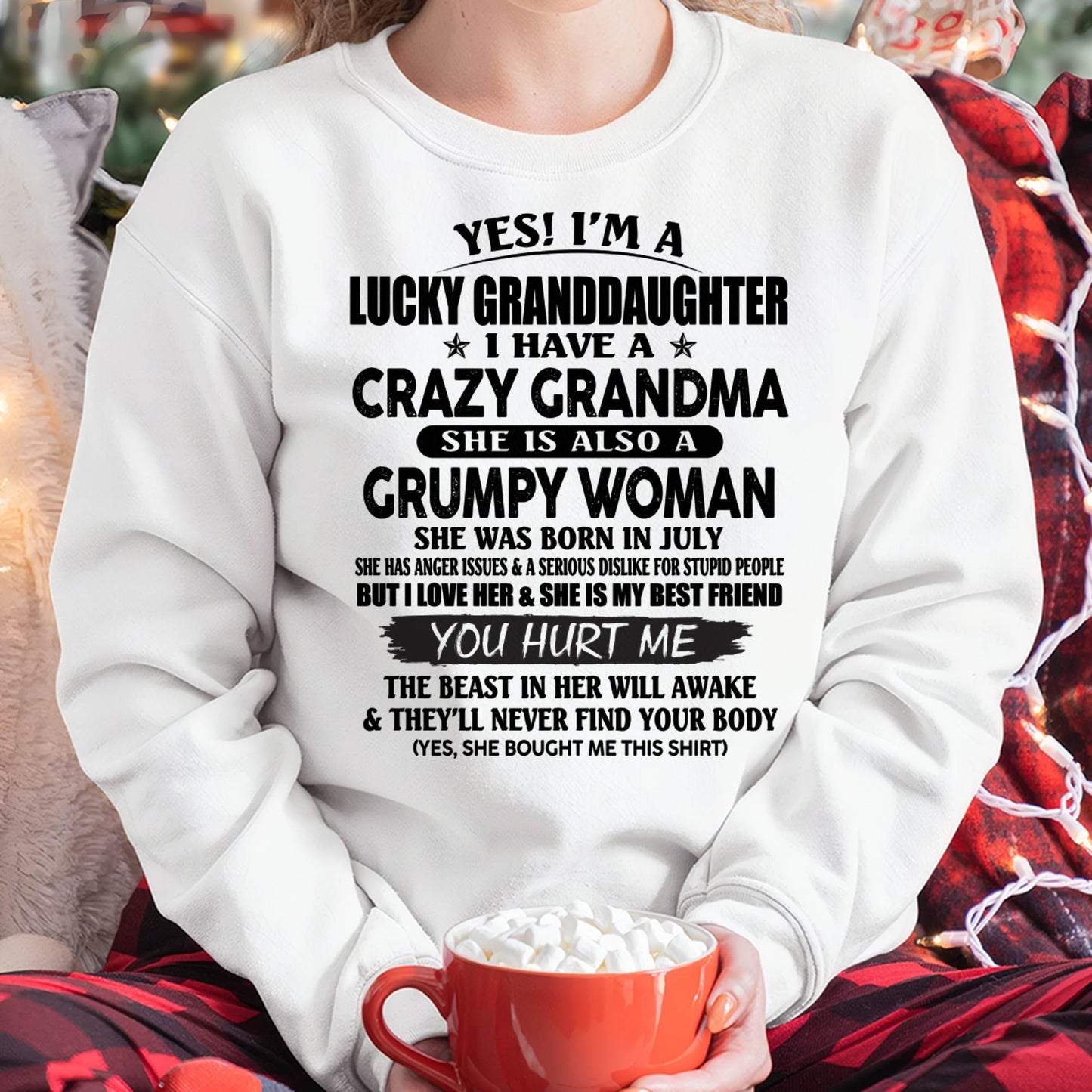 JULY - LUCKY GRANDDAUGHTER OF CRAZY GRANDMA - PERFECT GIFT FROM GRANDMA - NGHL07 (SKU12-146-07)
